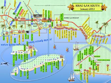 KARTEN / MAPS RUND UM KHAO LAK Bild 3