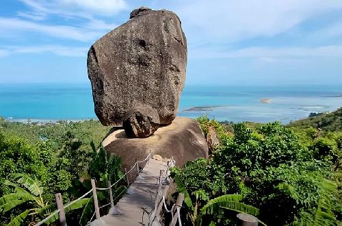Bild Overlap Stone Viewpoint auf Koh Samui geschlossen