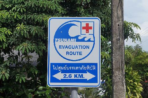 Bild Phukets Tsunami-Evakuierungsbung