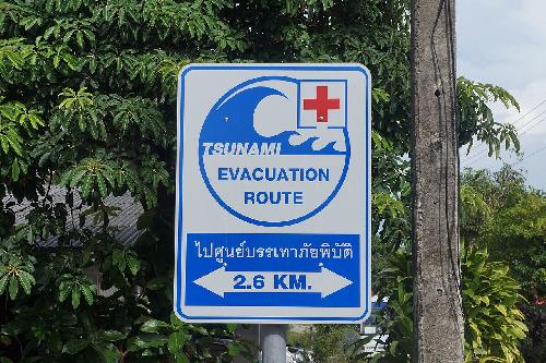 Bild Tsunami-Evakuierungsbung auf Phuket