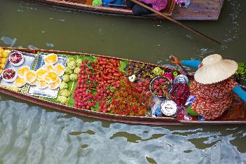 Zoom Schwimmende Mrkte Einkaufen Bangkok - 2