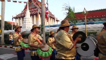 Prozession am Wat Saket - Bangkok Video