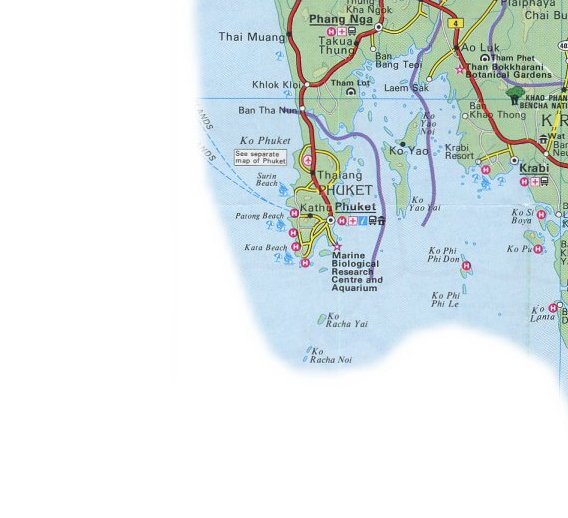 Lagekarte Phang Nga Marine National Park