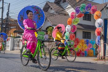 Zoom Bo Sang Umbrella Village Provinz Chiang Mai Bild 2