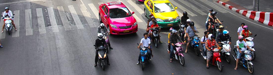 Achtung im Verkehr Thailand
