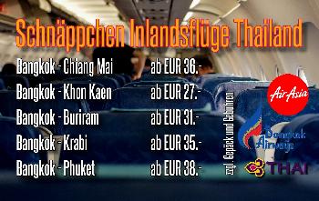 Fliegen in Thailand, Flugplne und Flugzeiten