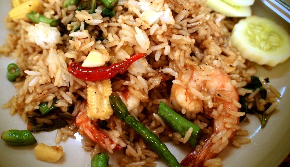 Zoom Khao pad gung - Fried Rice mit Garnelen