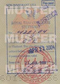 Reiseinfo Visaantrag für Thailand - Besondere Visa Visaantrag für Thailand - Besondere Visa