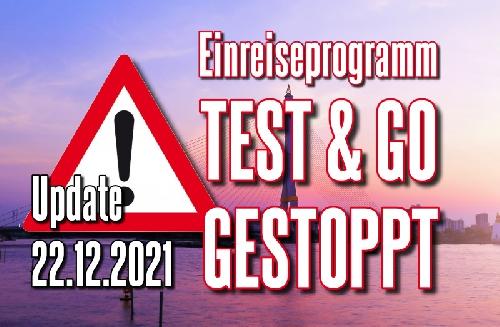 + + + BREAKING NEWS + + + TEST AND GO GESTOPPT + + + - Reisenews Thailand - Bild 1