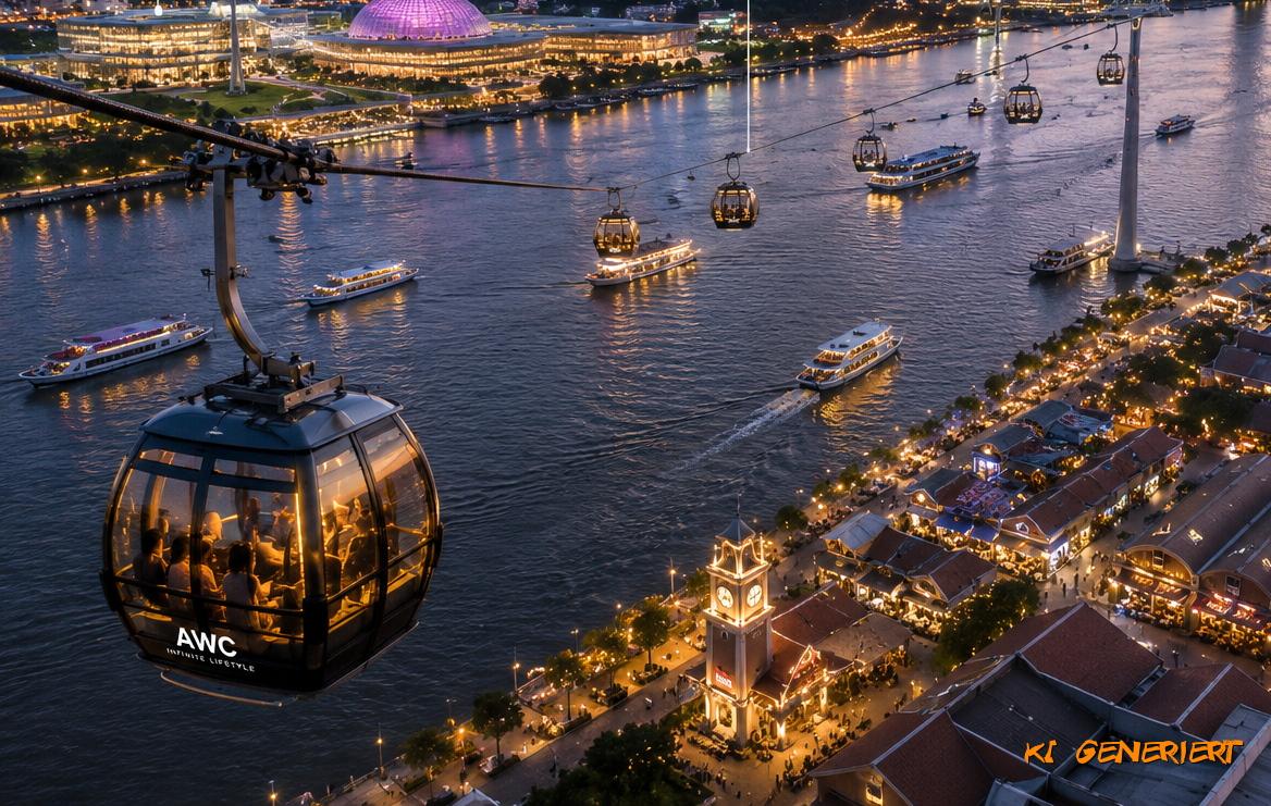Bangkok plant Mega-Umbau 8 Milliarden für neues Erlebnisviertel - Seilbahn, Erlebniswelt & Kunstmuseum verwandeln Bangkoks Asiatique Symbolfoto 1