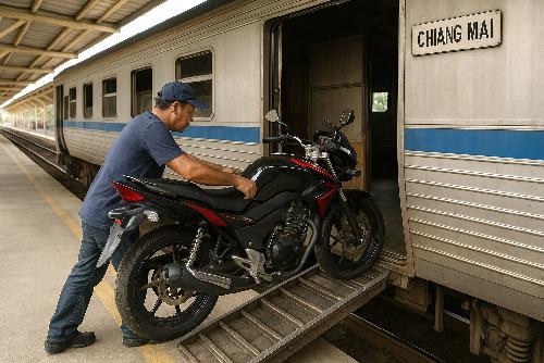 Bild Bike on Board: Motorrder in Thailand per Zug verschicken