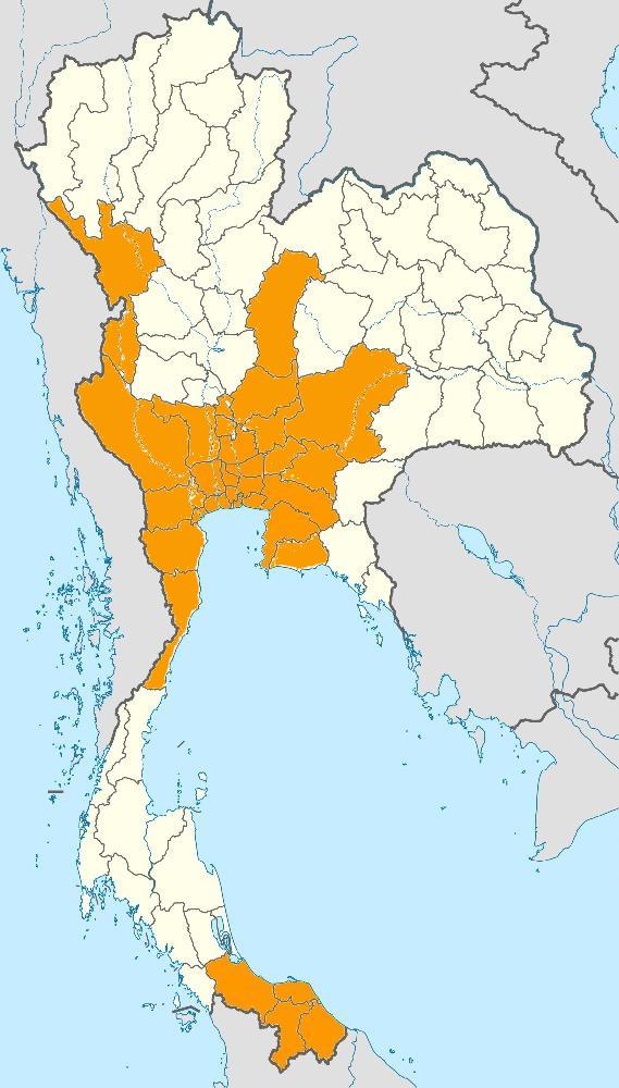 Hochinzidenzgebiete Thailand