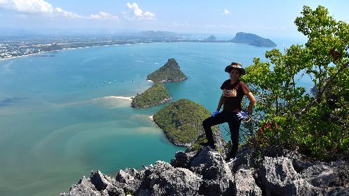 Der Berg Khao Lom Muak in Prachuap Khiri Khan