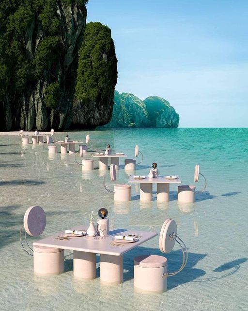 Der berühmteste Strand von Koh PhiPhi - Das Bild des Strandes ist ein Kunstwerk von Paul Milinski Bild 1