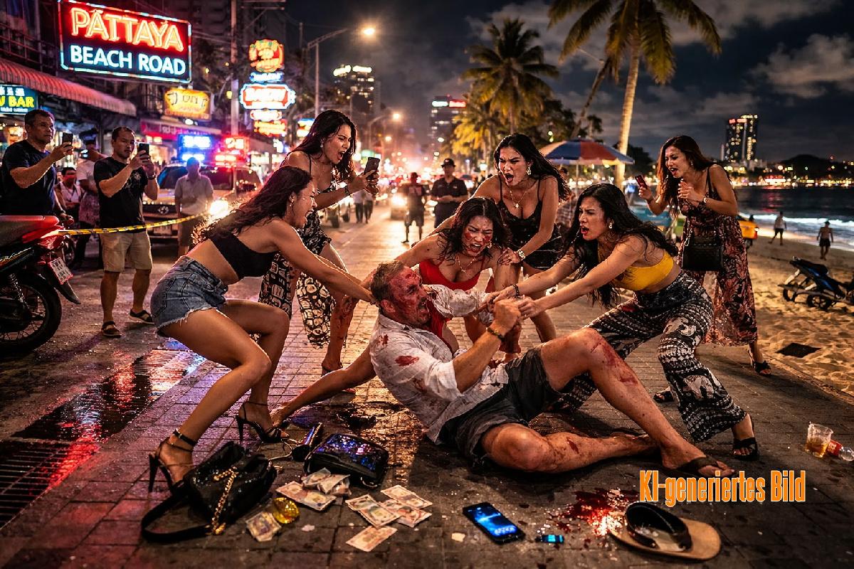 Deutscher von Ladyboys erst beklaut und dann verprügelt - Pattaya Beach Road: Wenn der Abend anders endet als geplant Symbolfoto 1