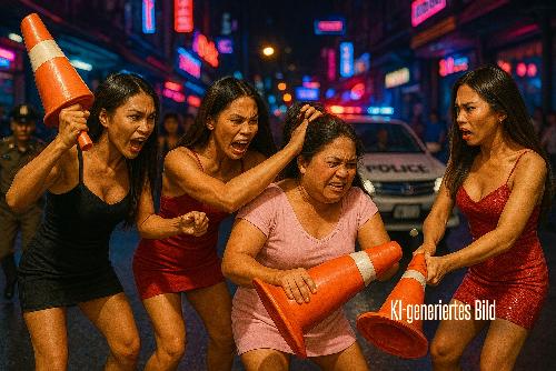 Die Rückkehr der Ladyboy-Street-Fighter - Wenn High Heels und Verkehrskegel zu Waffen werden Bild Die Rückkehr der Ladyboy-Street-Fighter
