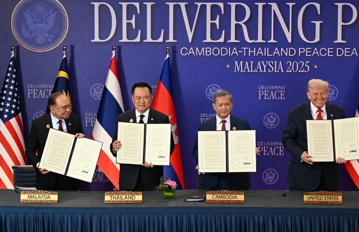 Erfolgreiche Waffenstillstandsgespräche Thailand-Kambodscha - Friedens-Motor Anwar Ibrahim und Trumps jämmerliche Friedens-Show Symbolfoto 3