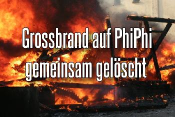 Grossbrand auf Koh Phi Phi gemeinsam gelscht - Reisenews Thailand - Bild 1