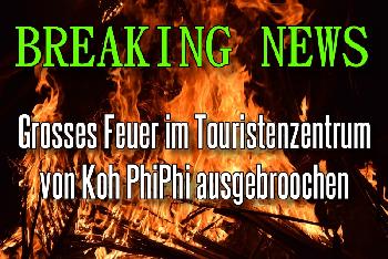 Grosses Feuer auf PhiPhi Islands ausgebrochen - Reisenews Thailand - Bild 1