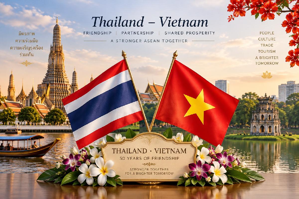 Historischer Besuch: Thailands Königspaar reist nach Vietnam - Thailand und Vietnam feiern 50 Jahre diplomatische Beziehungen Symbolfoto 2