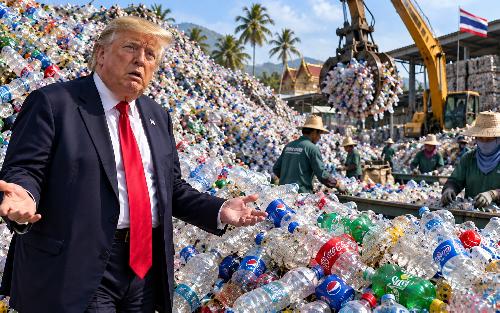 Bild Recycle, baby, recycle - Trumps unfreiwillige Umweltaktion in Thailand