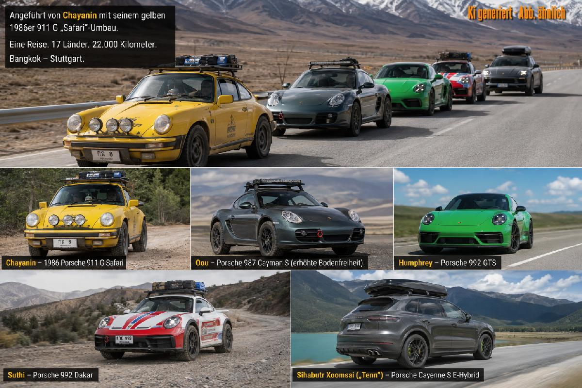 Roadtrip mit 6 Porsche - Von Bangkok nach Stuttgart - 🚗 17 Länder, 2 Monate, ein Traum - die unglaubliche Reise der Renndrive Crew Symbolfoto 1