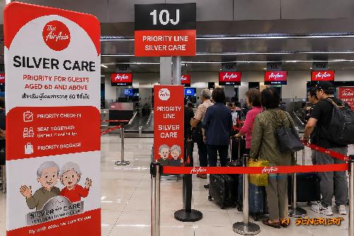 Bild Thai AirAsia - Mit 60 pl�tzlich VIP-Fluggast