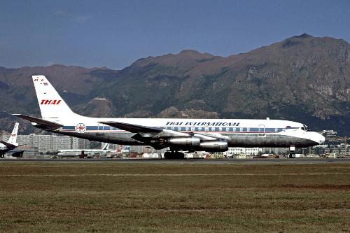 THAI Douglas DC 8 - Picture CC by VOLPATI - https://www.airlinefan.com/airline-photos/Thai-Airways-International/Douglas/DC-8-30/HS-TGP/5894391/