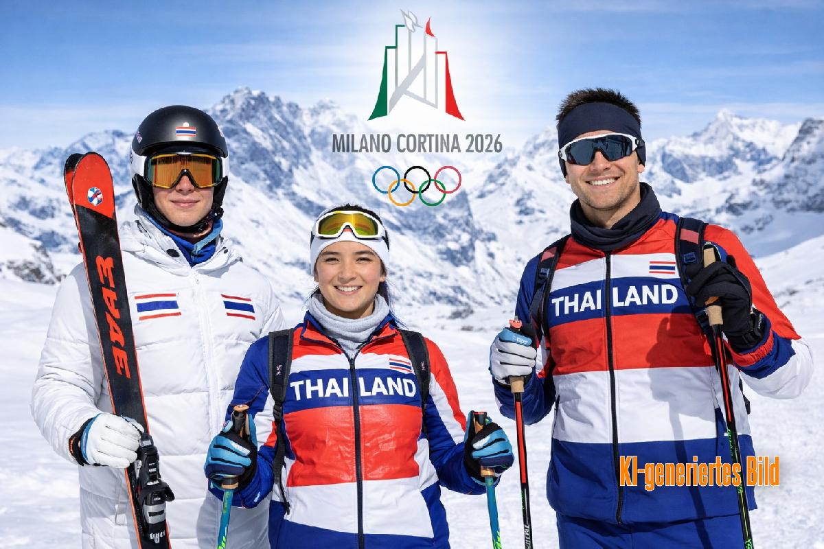 Thailand bei den Olympischen Winterspielen 2026 - Tropen-Sportler treffen in Milano-Cortina auf Eis und Tiefschnee 🏂 Symbolfoto 4
