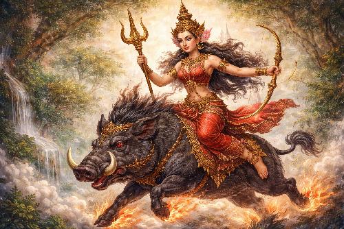 Bild Wenn die Songkran-G�ttin schon mal vorsichtig warnt