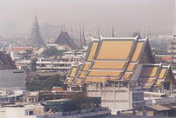 Bangkok vom Gold Mountain aus