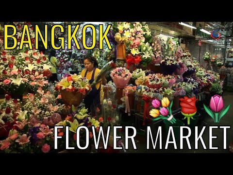 Bangkoks nächtlicher Blumenmarkt - Bangkok Video