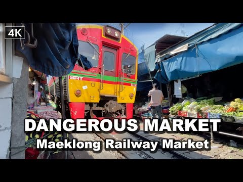 Maeklong Train Market - Bangkok Video