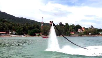 Start Video JetLev oder Jetpack vor Koh Samui Sport + Spass